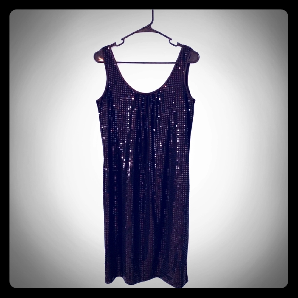NY &CO Black Sequined Dress